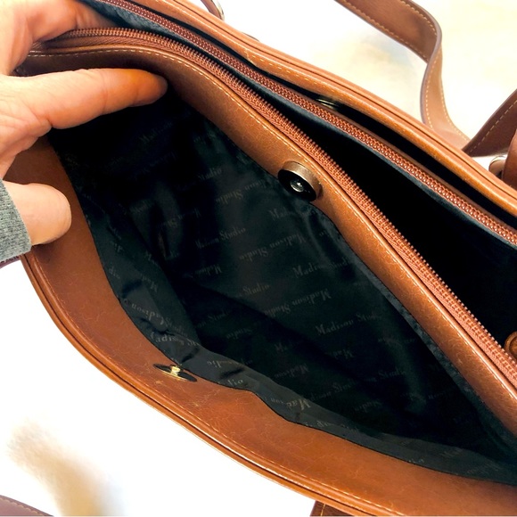 Madison Studio Brown Leather Handbag - Picture 14 of 16